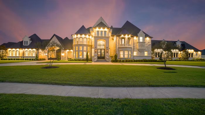 Modern property exterior in the evening, representative of premium homes in Amritsar